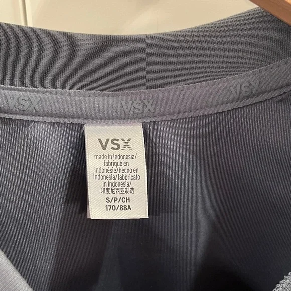 Worn 1x Victorias Secret VSX Featherweight Corset Crewneck Womns Gray Sweatshirt - Picture 4 of 5